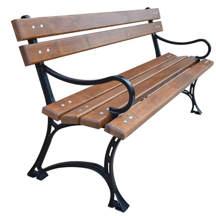Bank aus Holz für den Garten: Eine schöne Sitzbank für den Außenbereich Ihrer Terrasse oder Garten.