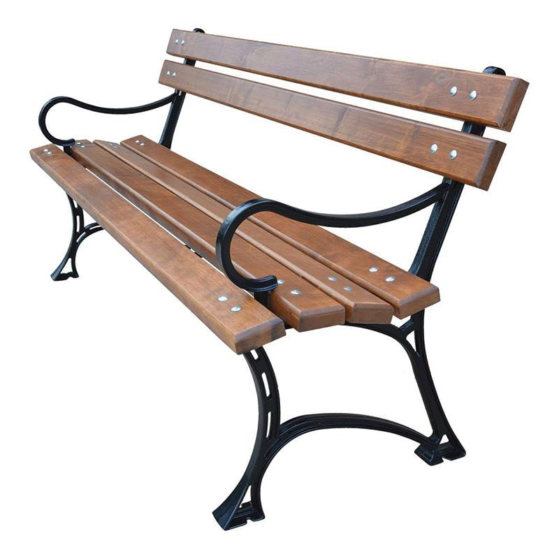 Gartenbank aus Gusseisen - Klassisches Design, hohe Haltbarkeit, ideal für Gärten und Terrassen